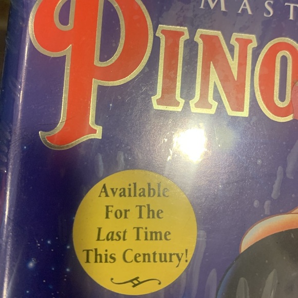 Disney Pinocchio VHS Masterpiece Edition 1993 Clamshell Factory Sealed - Picture 6 of 6